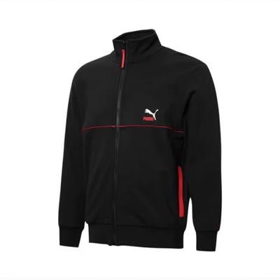 Sports Lifestyle Series Printed Casual Stand Collar Long Sleeve Jacket Men Jacket Black 531706-01