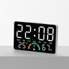 3D LED Wall Clock, Black, Remote-Controlled, Korean Style, Can Hang or Stand.