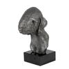 Bedlington Terrier, Rothbury Terrier, Rodbery Terrier - Figurine On Marble, Covered with Silver Metal, Handmade, Brand Art-Dog