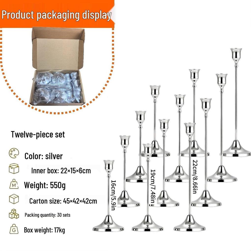 European Minimalist Candlestick Ornament for Candlelight Dinner & Wedding Décor
