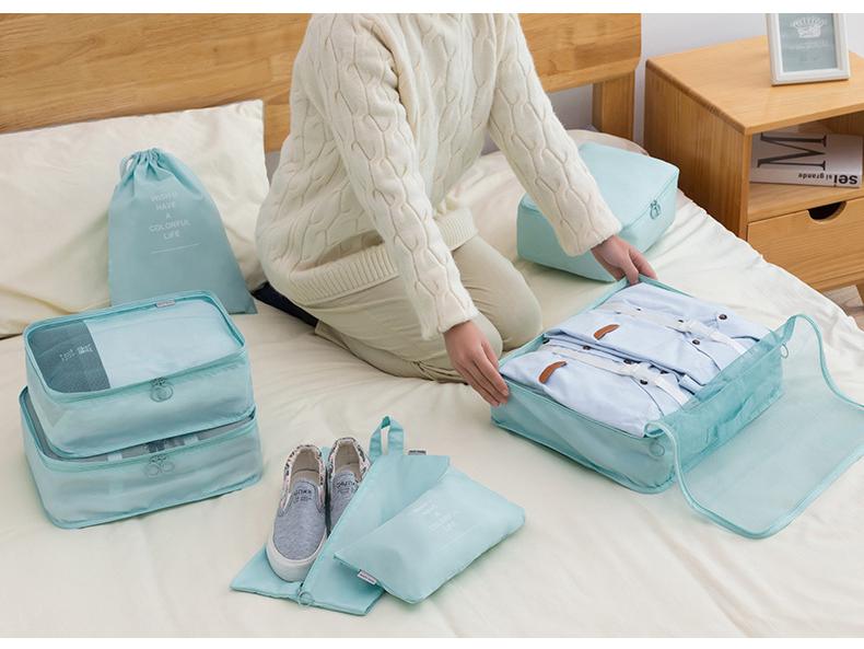 11-Piece Travel Organizer Set: Digital, Toiletry, Cosmetic, Clothes, Shoes, Dustproof Luggage Bags