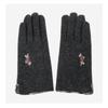 Women S gloveS Dark Gray Dog Embroidery Smartphone Touch gloveS Dcgv2f204