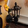 1/12 Scale Miniature Dollhouses Wall Lamp Black LED Wall Sconce for Garden Balcony Decoration Dollhouses Accessories
