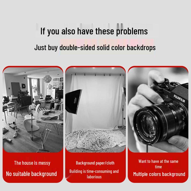 Solid Color Photography Backdrop - PVC Film for Cosmetics, Still Life, Cakes, and Food Photography Props