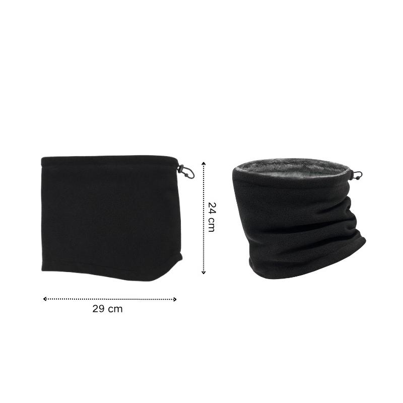 Winter Warm Neck Warmer Men Women Cycling Double Layer Outdoor Hiking Skiing Fleece Mask Adjustable Drawstring Unisex Neck Tube