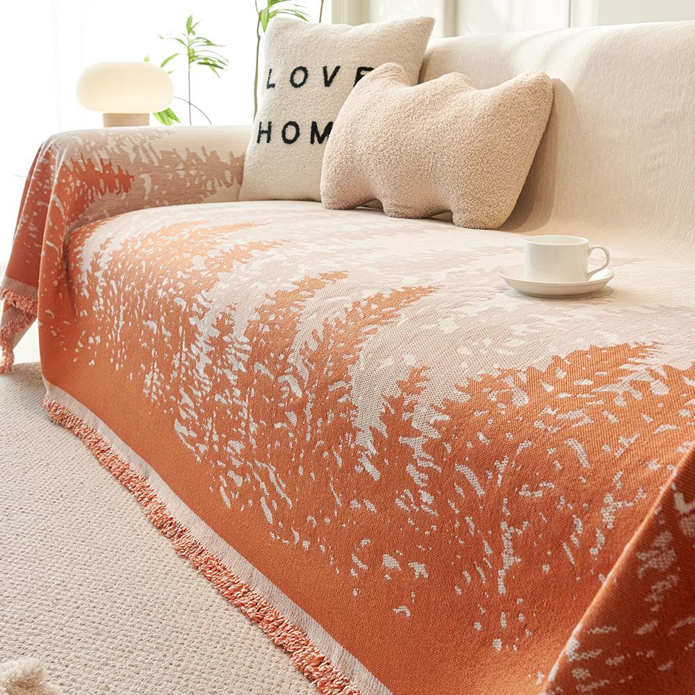 1pcs Simple Living Sofa Cover Blanket Anti Cat Scratch Solid Color Household Furniture Towel for Living Room Fashion Non-Slip Couch Soft Cushion