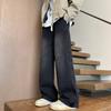 Jeans Men's American Retro Spring and Autumn Trendy Brand High Street Straight Pants Washed Loose Wide Leg Pants