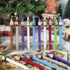 10Pcs Christmas Doll Shape Patch Pressable Ballpoint Pen School Office Supplies Prize Gift Writing Tools Holiday Gift Novelty Stationery Teacher Party