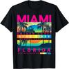 Wear Miami Florida T Shirts, Miami Colorful Sunrise Graphic T-Shirt