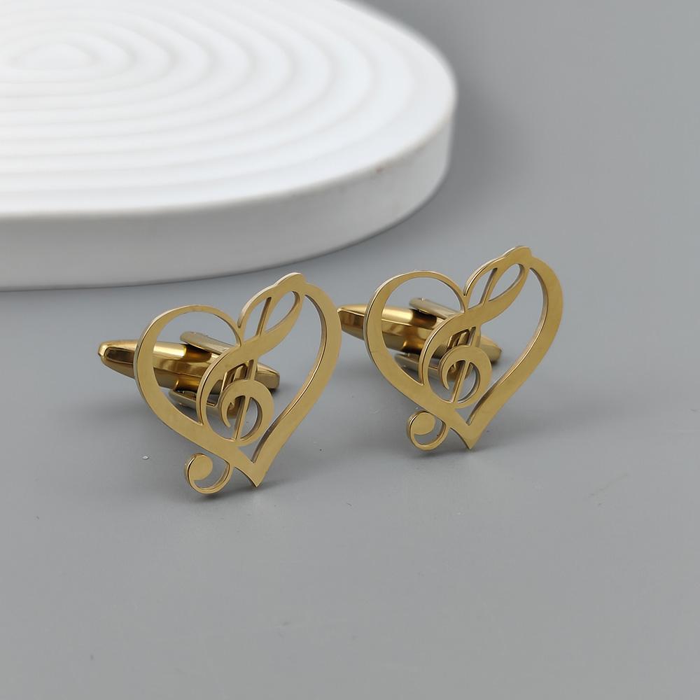 Insignă placată cu aur simbol Iubesc muzica, broșă de guler pentru bărbați neagră, argintie, set accesorii costum, cadou de marcă pentru bărbați