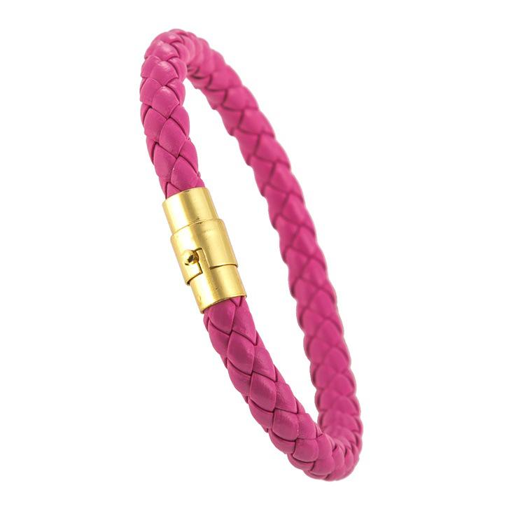 Bangle Leather Unisex Bracelets Gift Wristband Trendy Jewelry Men Women Braided Alloy Button For Loves  Jewelry Accessory