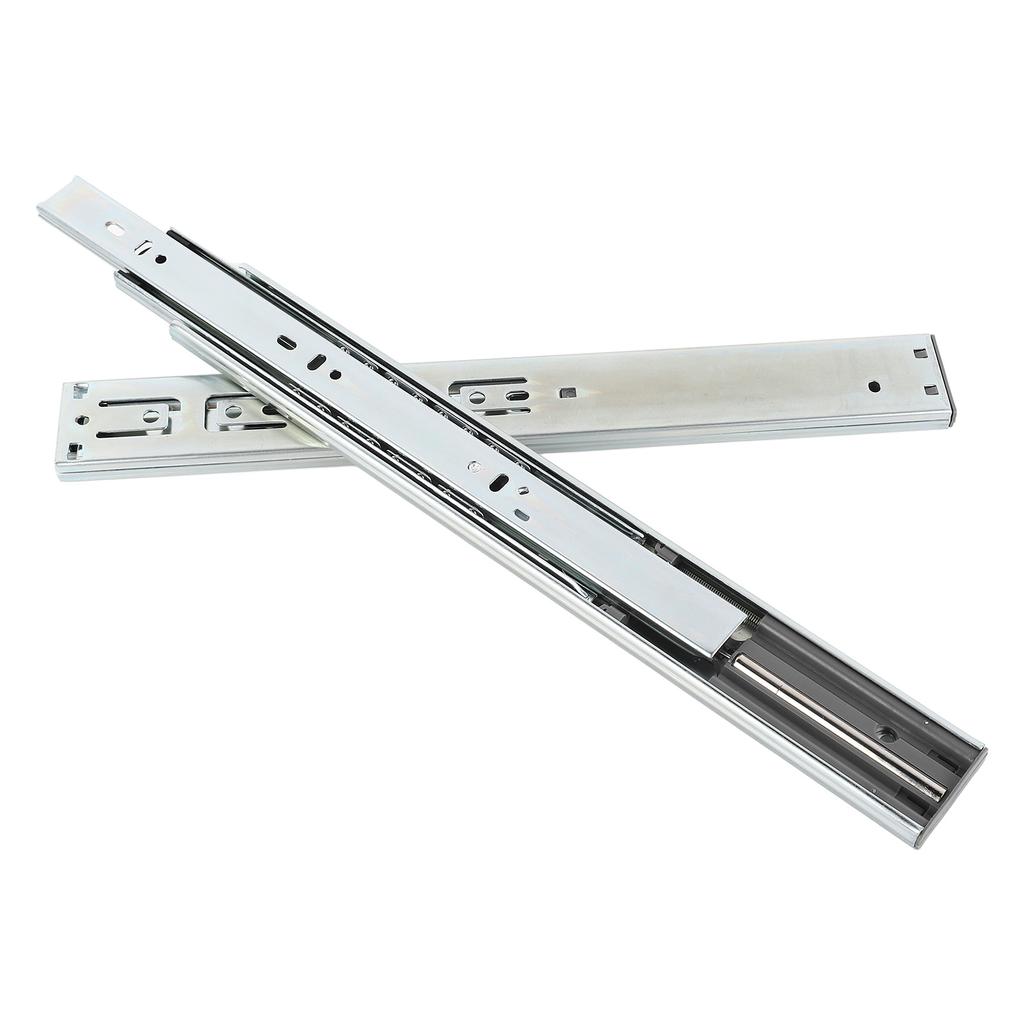 14in Side Mount Drawer Slides Quiet Smooth Double Spring Buffer Cold Rolled Steel Side Hanging
