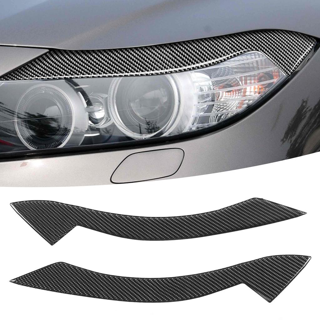 Pair Carbon Fiber Headlight Eyebrow Eyelid Simple Installation Fit for Z4 E89 2009‑2015
