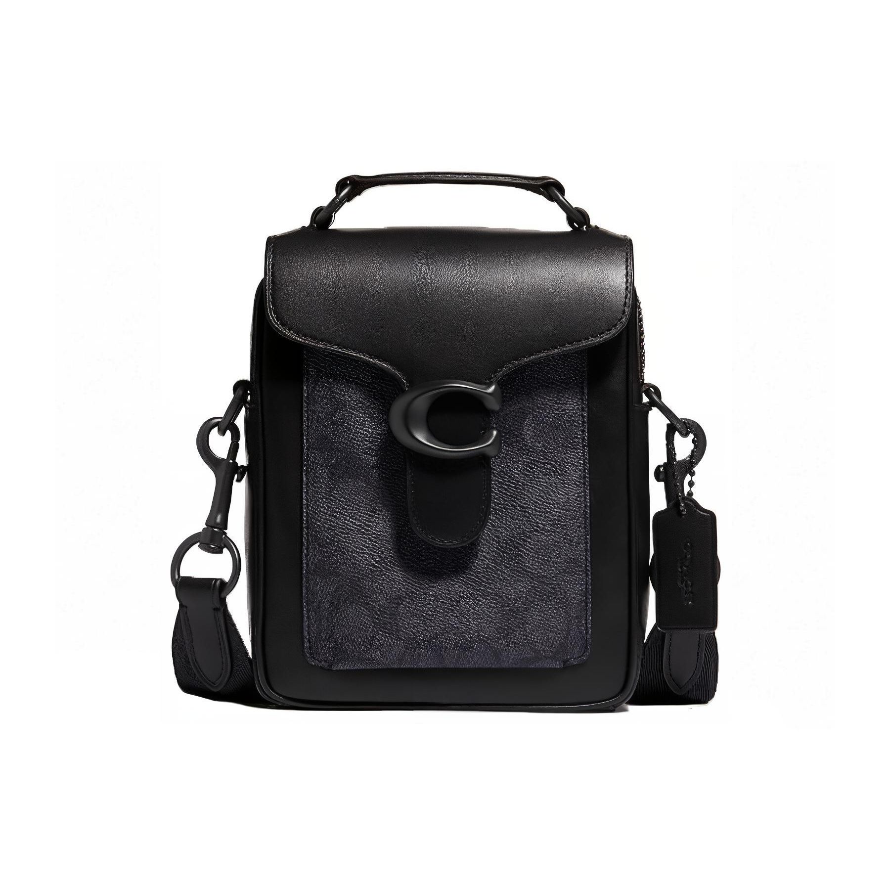 

Coach Tabby 16 Classic Logo Shoulder Crossbody Coated Canvas With Fine Calfskin Small Bag Men bags Black C1053-JICHR Basic Set (Bag+Dust Bag)