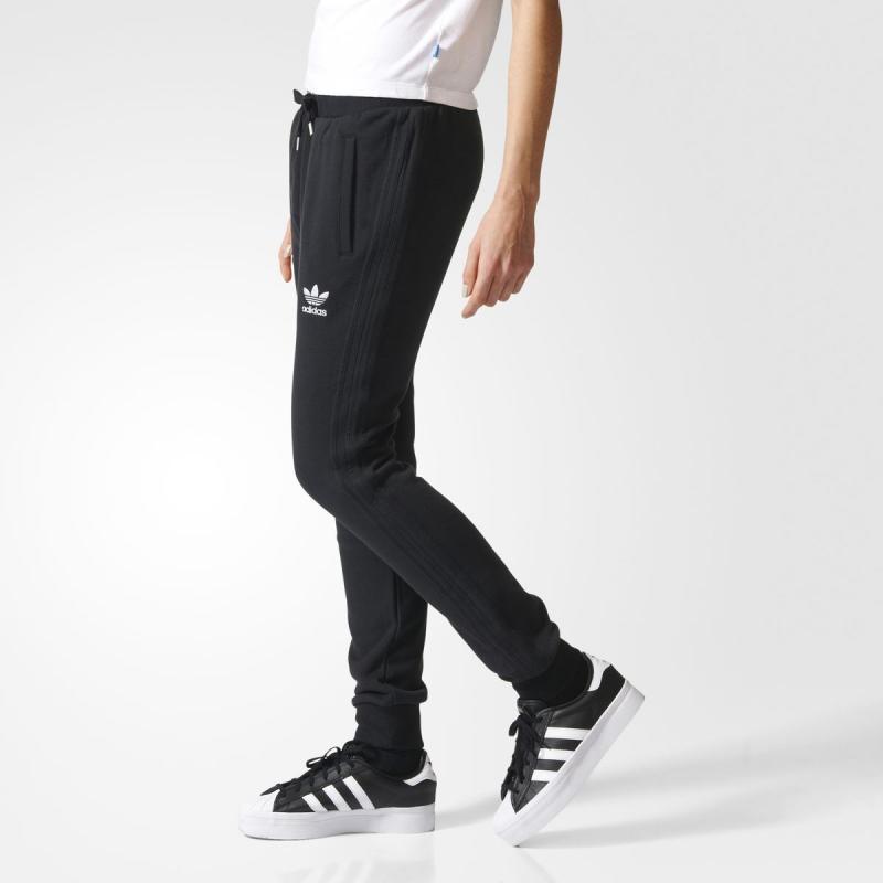 Adidas Originals Logo Stripe Drawstring Comfortable Sports Trousers Women Bottoms AY8127