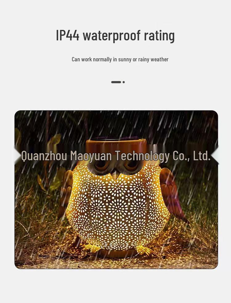 Exclusive Iron Art Owl Solar Light - Outdoor Courtyard and Villa Decoration