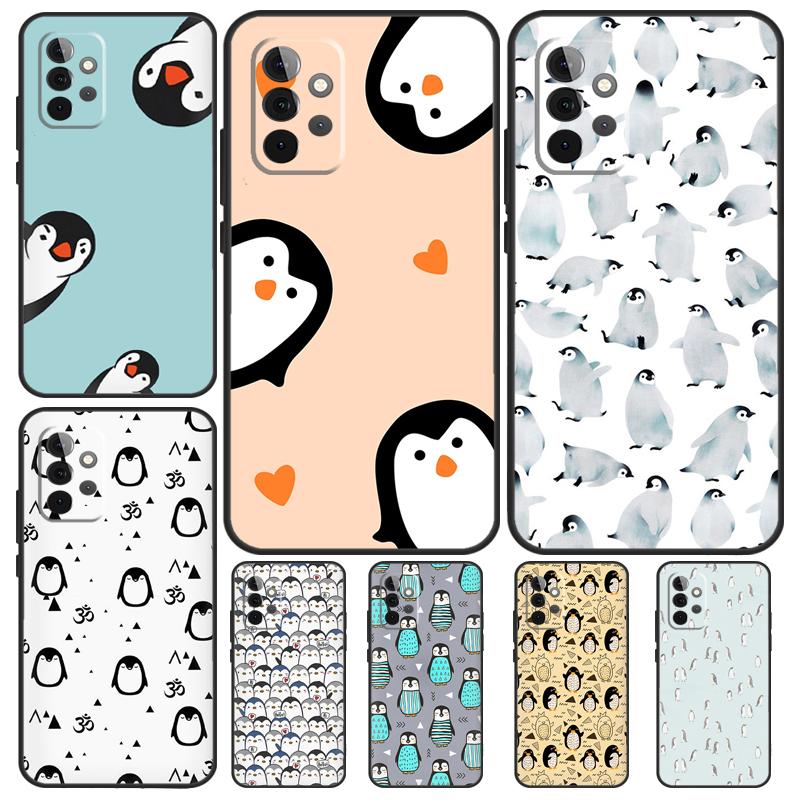 Cute Kawaii Penguin Cover For Samsung Galaxy A34 A24 A54 A14 A52 A42 A32 A22 A12 A51 A71 A53 A33 A23 A13 Case