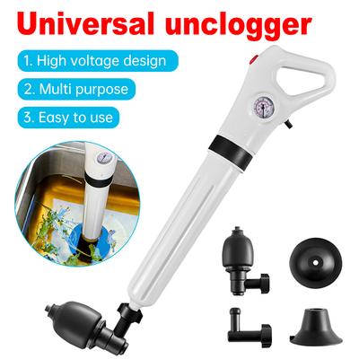 Toilet High Air Pressure Inflator Plunger Pump Kits Tool Pneumatic Dredger Bathtub Shower Toilet Kitchen Sink Clog Remover