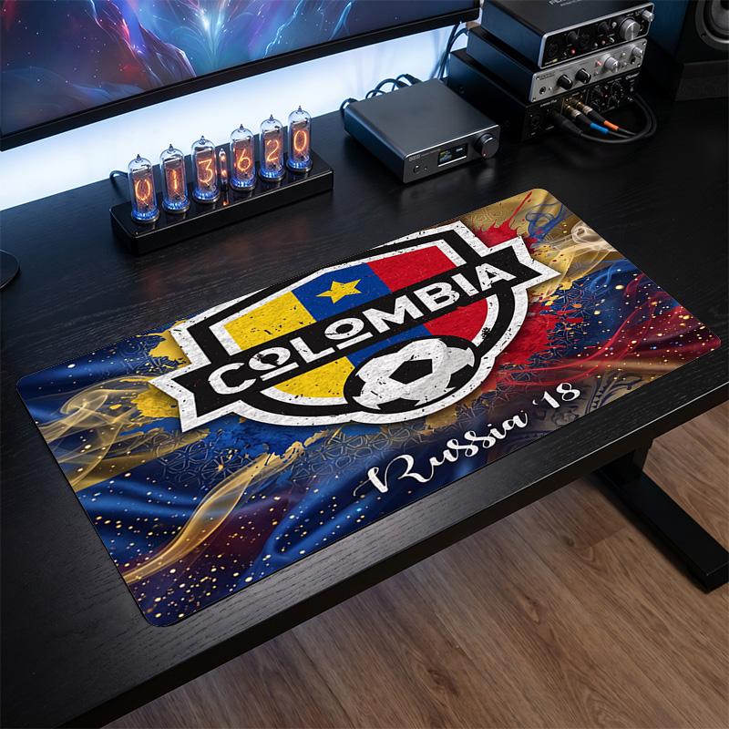 Colombia Football Crest Mouse Pad, Extended Non Slip Rubber Desk Mat for Gaming Office Laptop Fan Gift