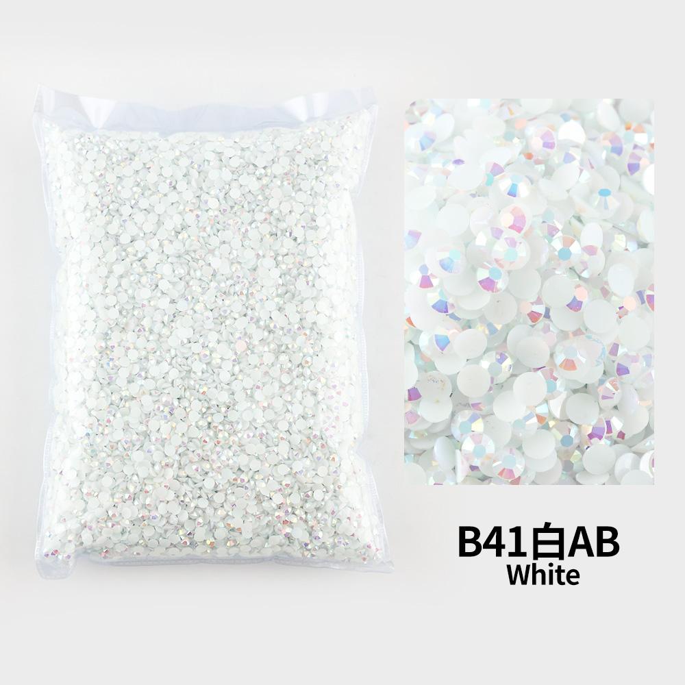 Wholesale Bulk Resin Rhinestone Jelly Color AB transparent AB 2mm,3mm,4mm,5mm,6mm Facets FlatBack Nail Art Garment Decoration