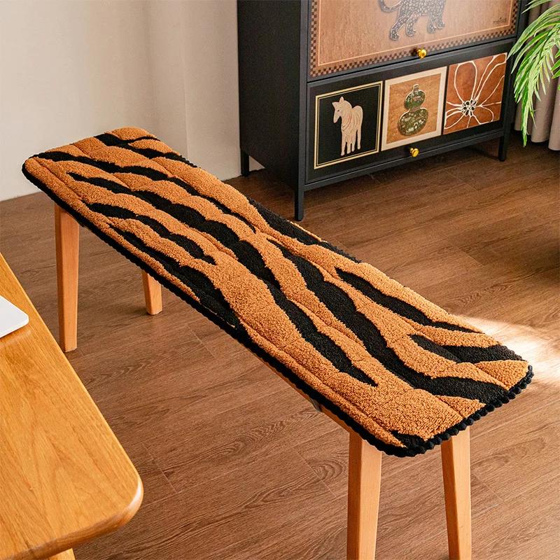Plush Bench Seat Cushion for Indoor Chair Seat Pad Long Cushion Sofa Tatami Bench Decorative Autumn Winter Warm Seat Cushion