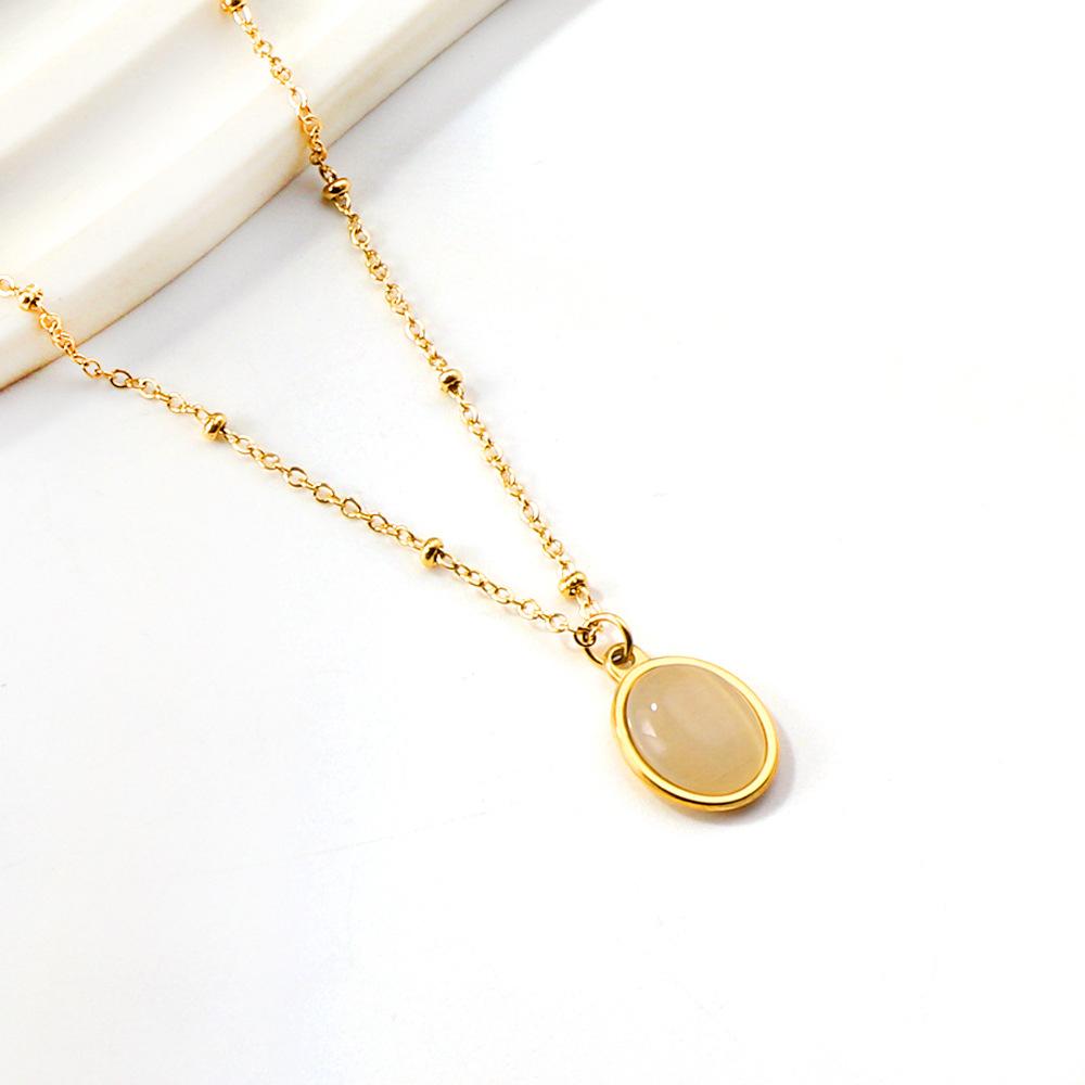Fashion Titanium Steel Necklace Women Light Luxury Minimalist Hip Hop Pendant Jewelry for Daily Wear
