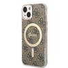 Hülle für iPhone 14 Plus Guess MagSafe Braun