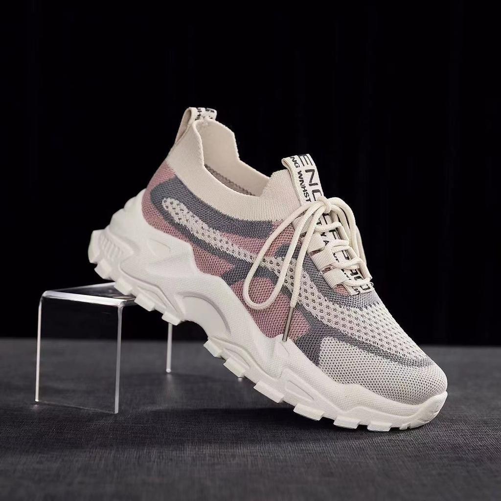 Fashion Limited Stock! Breathable Color - Blocked Chunky Sneakers for Trendy Outfits