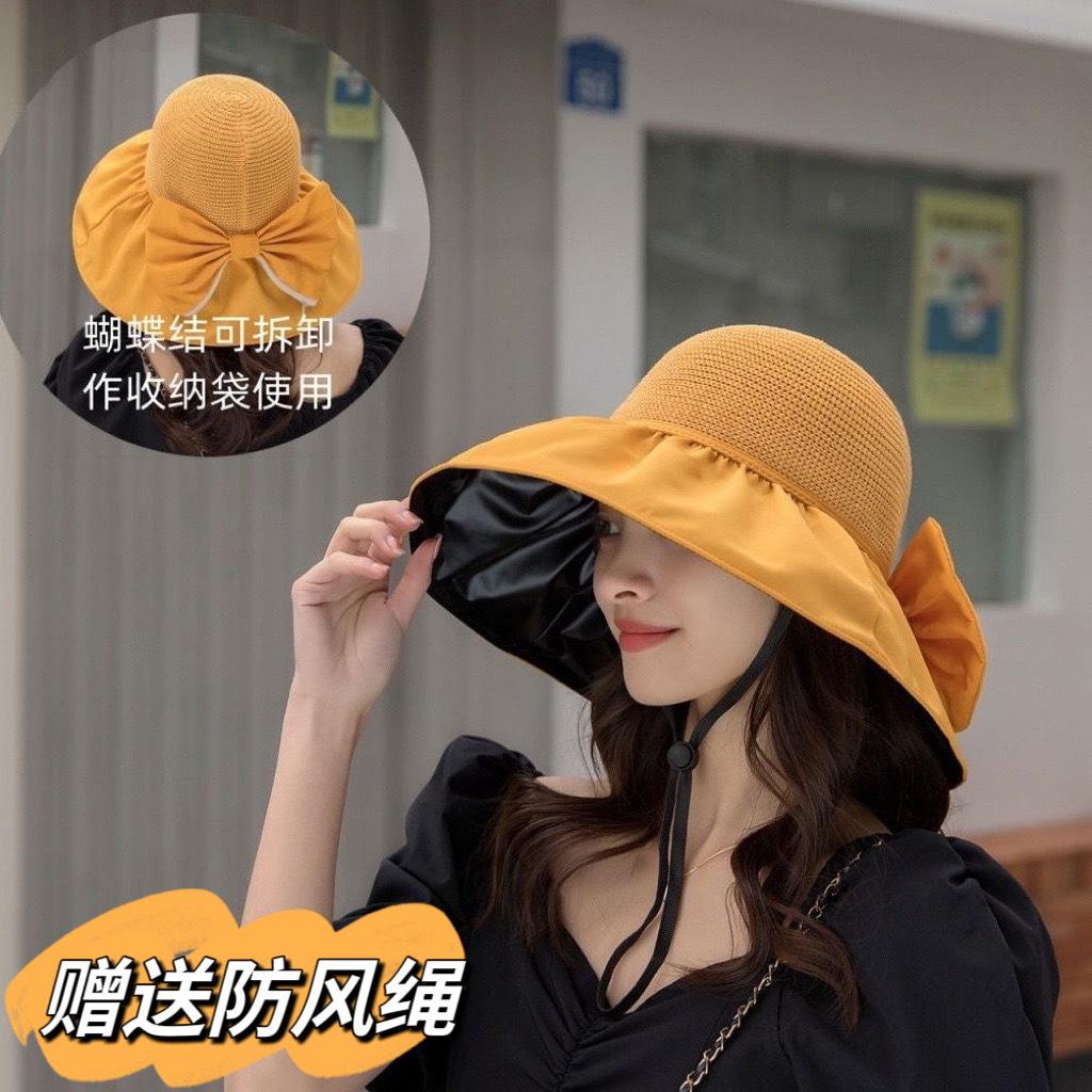 Empty top vinyl sunscreen hat women's summer big brim cover face sun hat light sun hat UV protection bucket hat