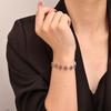 *Versa Sakura Zircon Clover Bracelet 16k Plated - Elegant, Durable Gemstone Jewelry*