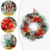 Festive Christmas Decoration Wreath With Vibrant Red Bow And Pine Cone Accents For Home Atmosphere