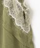 Milo Woman Crease Lace Midi Dress [Khaki]