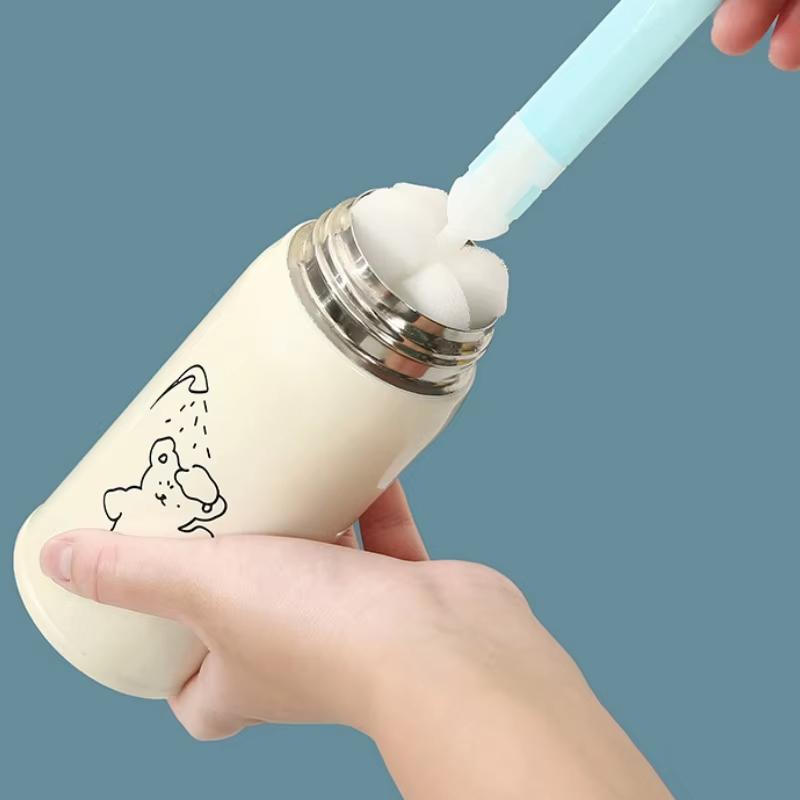 5pcs Long-Handle Sponge Brush for Mugs Glass Bottles Cups Scrubber for Efficient Cleaning Sponges Reusable Kitchen Clean Tool