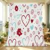 Soft Flannel Throw Blanket High-Density Velvet Feel with Love & Flower Pattern, Warm Cozy for Home, Perfect Valentine's Day Gift