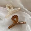 Mini-Haarklammer für süße Mädchen, kleiner Greiferclip, halber Kopf, kleine Haarklammer, durchscheinendes Netz, roter Pony, seitlicher Clip, kleiner Hai-Clip