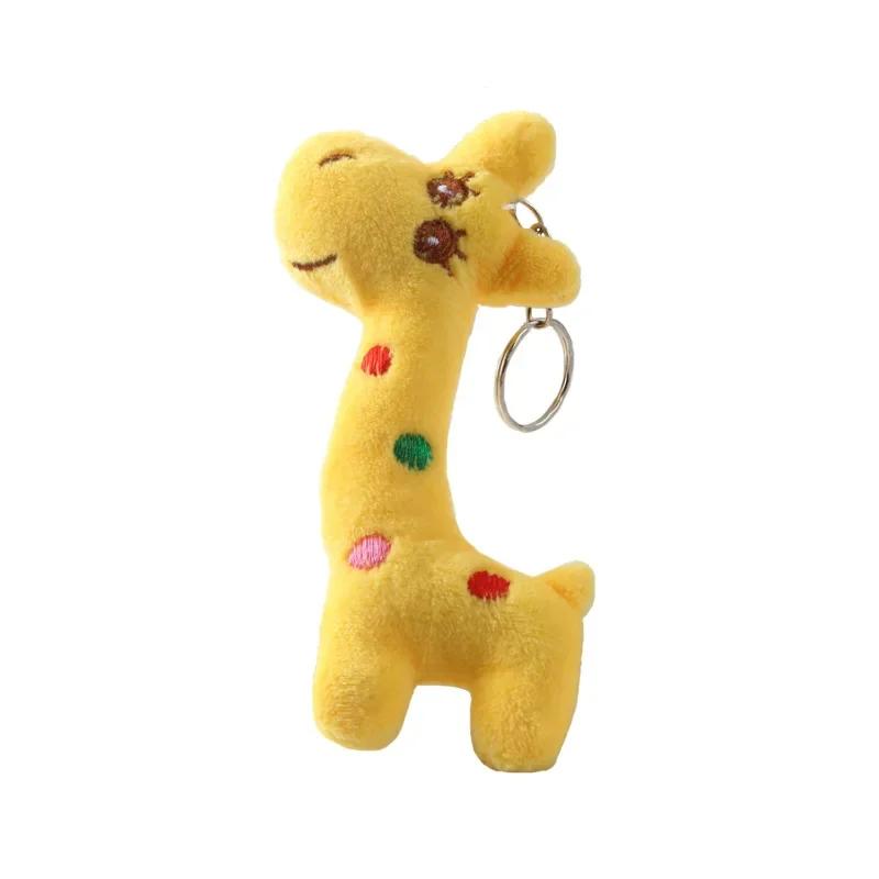 Non-Toxic Kawaii Plush Giraffe Stuffed Toys Cartoon Animal Doll Keyring Soft Cute Plush Keychain Pendant For Kids Baby Children Funny Gift