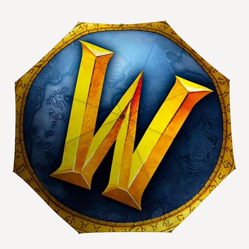 

1 шт. Складной зонт-автомат World of Warcraft, ветрозащитная конструкция с 8 спицами, легкий дорожный зонт, 0902073