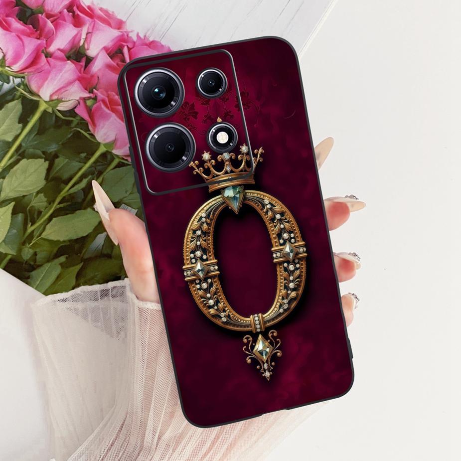 Per Custodia Infinix Note 30i X6716 Note 30 VIP Corona Fredda Lettere Cover Custodia Morbida in TPU Per Infinix Note 30 Pro Note30 4G Guscio