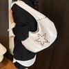 Retro Star Rivet Tote Bag Solid Pu Leather Shoulder Bag Large Capacity Female Casual Shopping Underarm Pack Lady Handbag