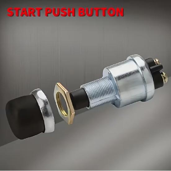 [50A One-Click Engine Start Button] DAIERTEK 12V/24V 50A Car Engine Start Button - One-Click Ignition for Switch with Neoprene C