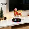 Floating Santa Sleigh Sleigh, Magnetic Levitation Santa's Flying Ornament, Christmas Office Desk Ornament Display for Home, Office, Shelf &