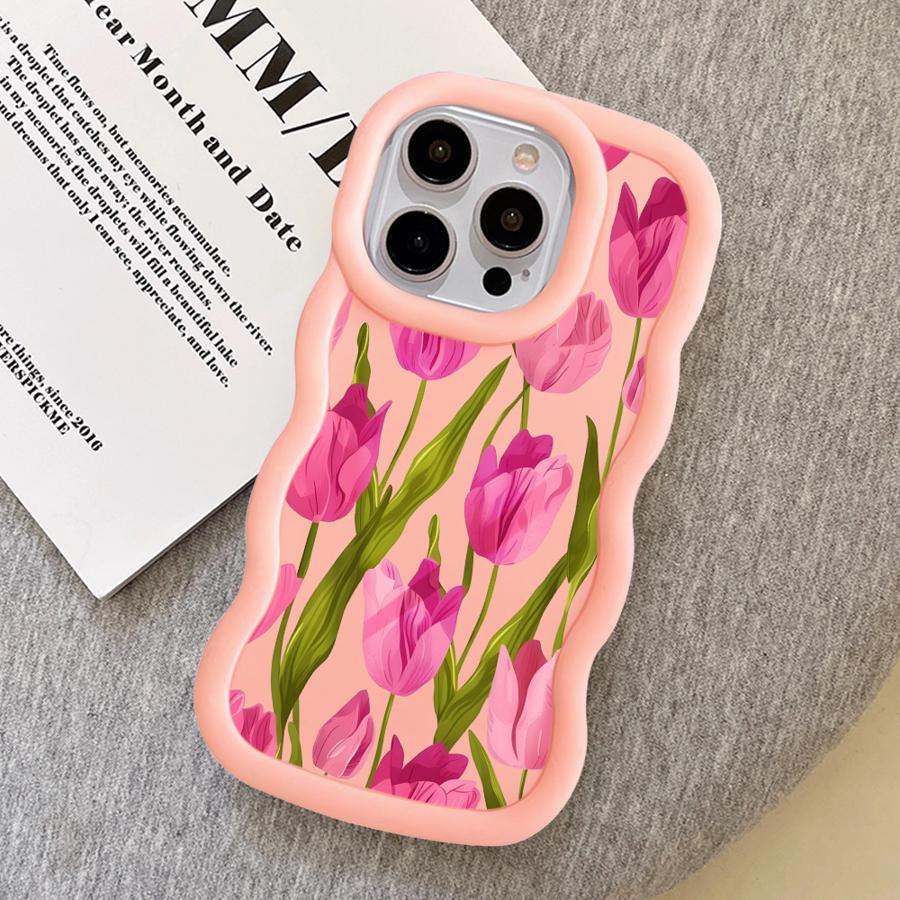 Simple Flower Soft Phone Cover Case for iPhone 16 Pro Max 17 Air 11 XR 8 14 12 13 15 Plus