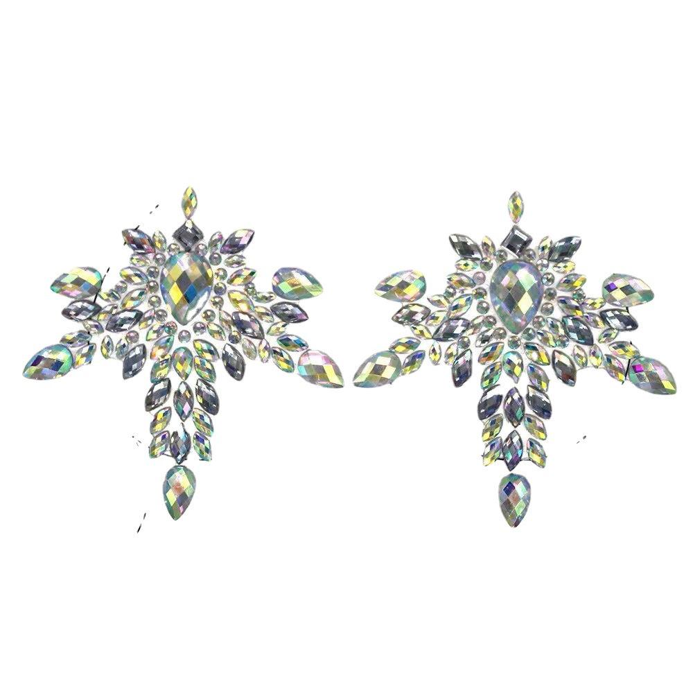 Grenzüberschreitende Karnevals-Gesichts- und Körper-Edelsteinaufkleber: Bindi-, Diamanten- und Edelsteindesigns für Performance-Make-up und Brustdekoration.