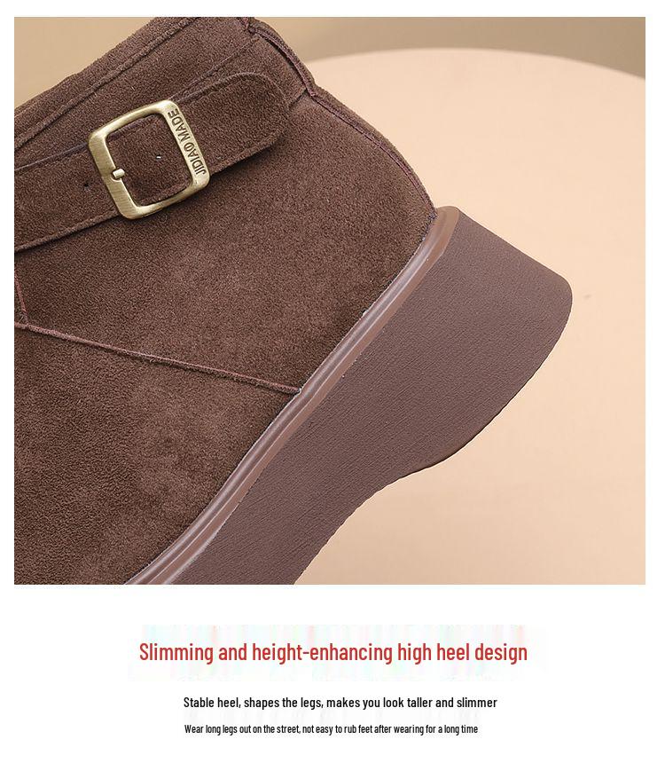 Women's Slimming British-Style Martin Boots 2025: Thick Platform Short Boots, Sizes Up To 42, Soft Sole