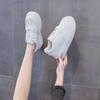 Plateau weiße Schuhe Damen 2025 Frühling und Sommer neue Leder vielseitige Schuhe Damen Mesh atmungsaktive Freizeitschuhe Damenschuhe