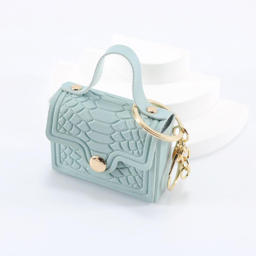 Crocodile Pattern Mini Square Bag Keychain, Coin Purse & Jewelry Accessory. Perfect for Cross-border Streaming or Wedding Gifts.