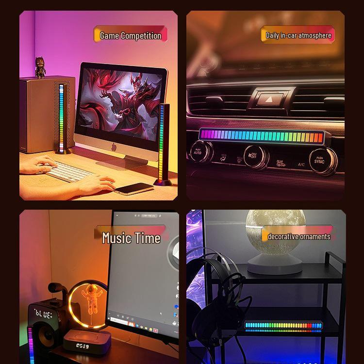 Sound-Activated RGB Rhythm Light: E-sports Desktop Speaker & Music Decoration
