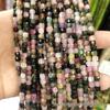 4x4mm Natural Stone Faceted Square Beads: Amethyst, Tourmaline, Garnet Jewelry Accessories