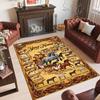 Horse Theme Crystal Velvet Floor Rug Personalized Custom Name Text Warm Carpet Home Decoration