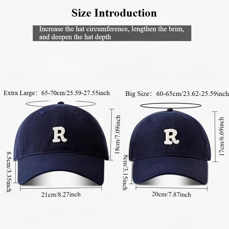 60-65Cm 65-70Cm Big Head Baseball Cap For Men Cotton Outdoor Sport Snap Back Cap Dad Hats R Lette Large Size Deepen Trucker Cap